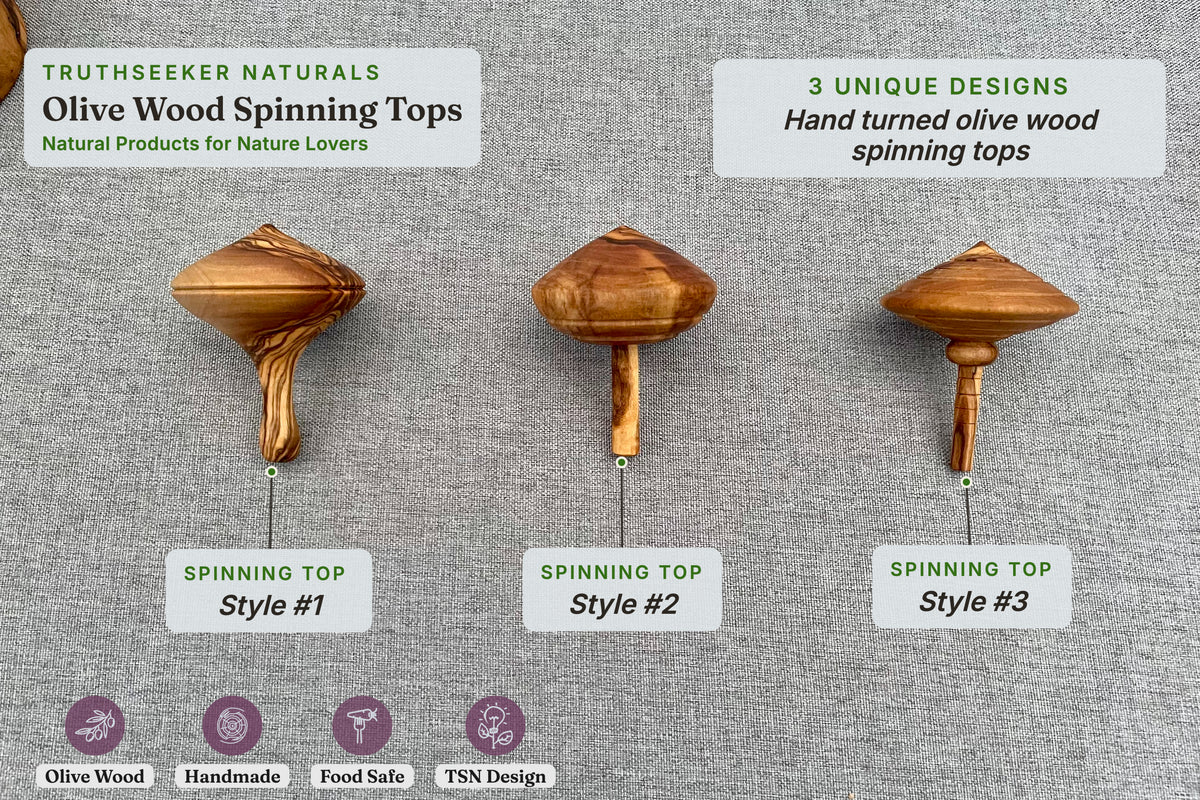 Olive Wood - Spinning Top