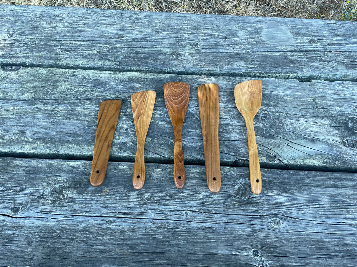 Spatulot Teak Wood Spatula Set (5-Piece) – Wooden Spatulas for Cooking
