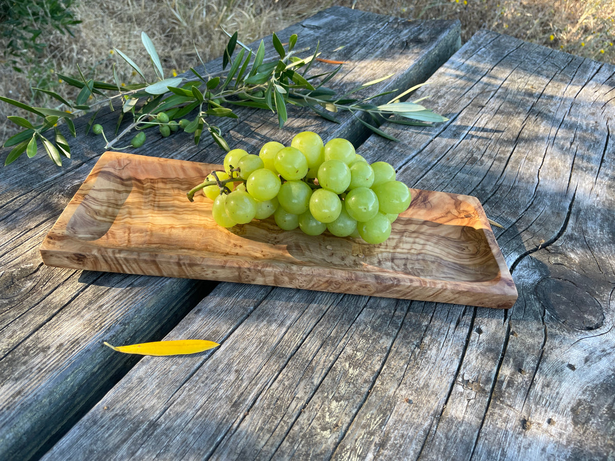 Olive Wood Serving Tray – Sushi Tray & Appetizer Platter
