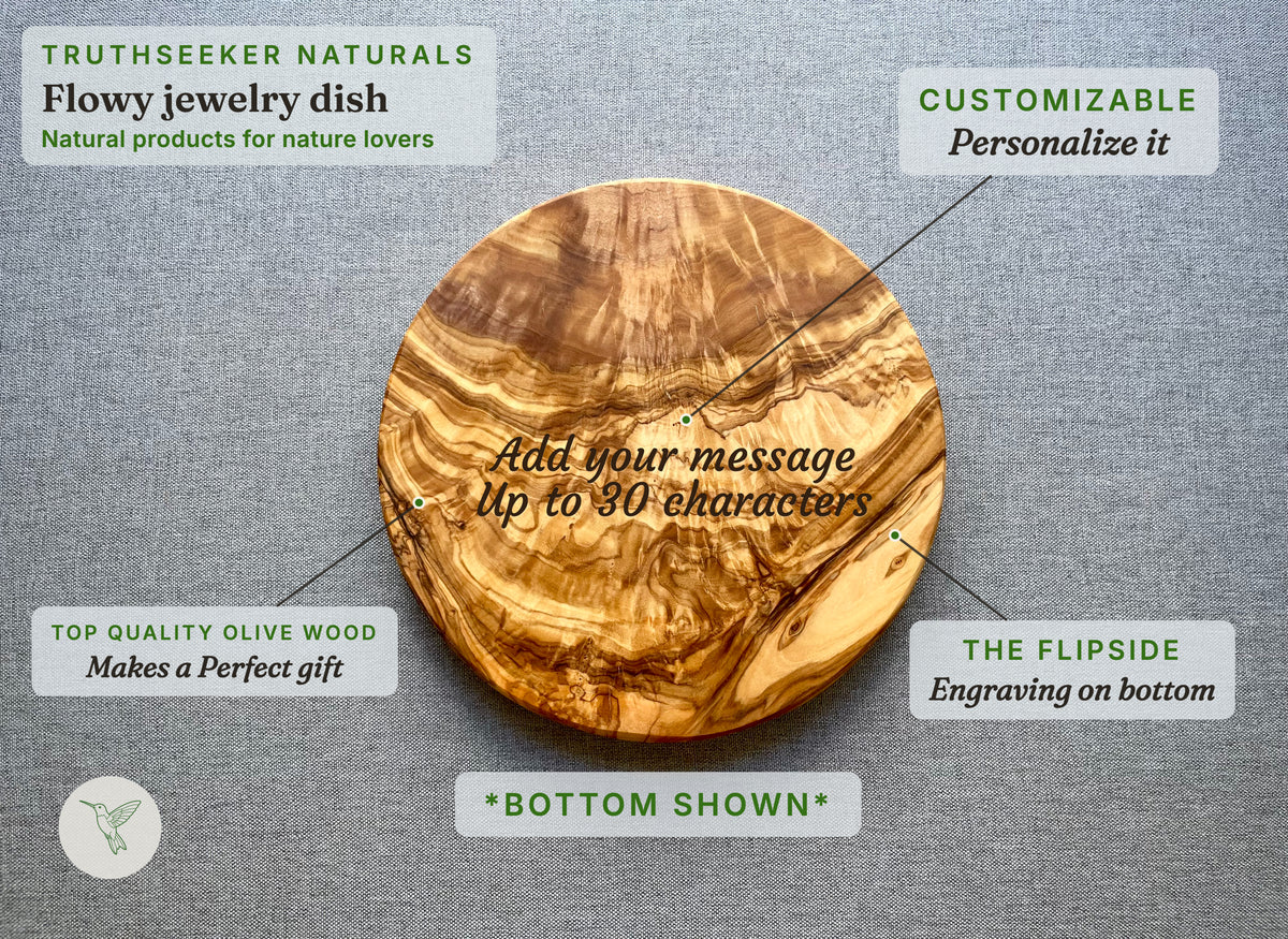 Olive Wood - Wavy Jewelry Dish