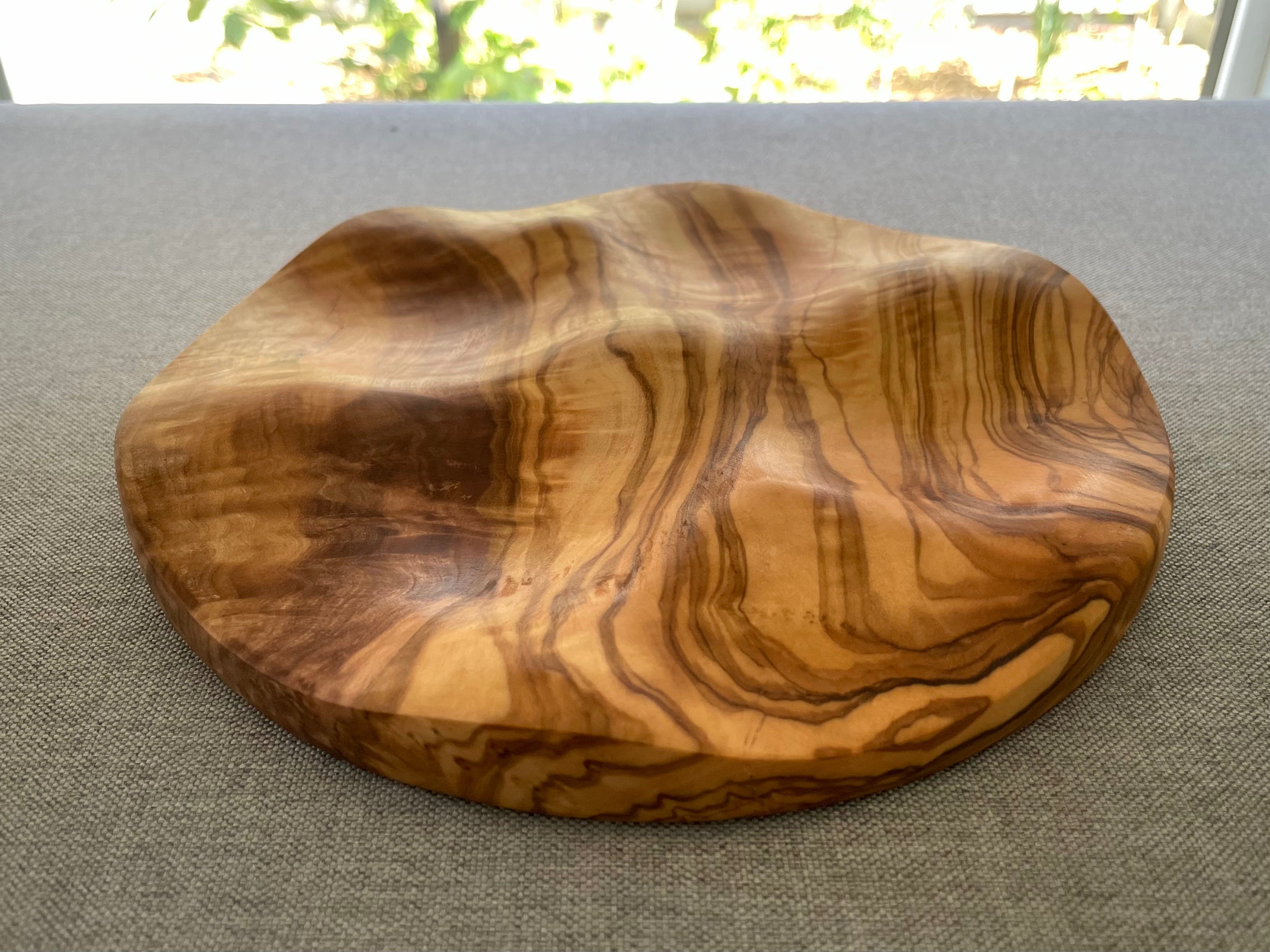 Olive Wood - Wavy Jewelry Dish