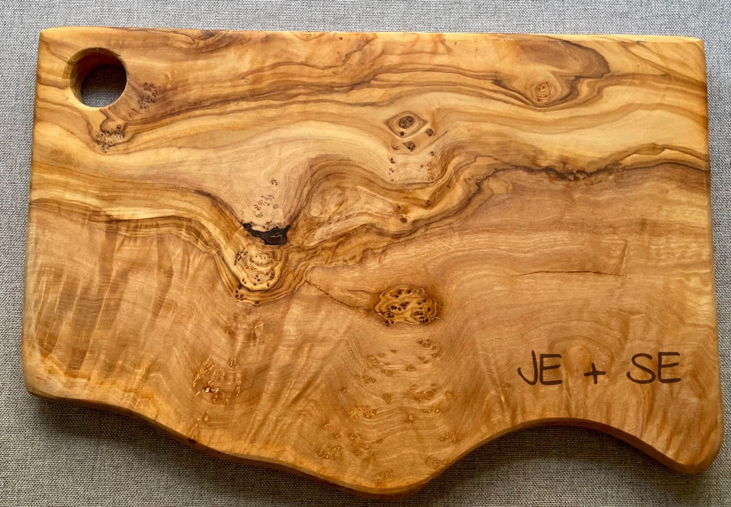 Olive Wood Cheese Board & Cutting Board – Handmade Charcuterie Board