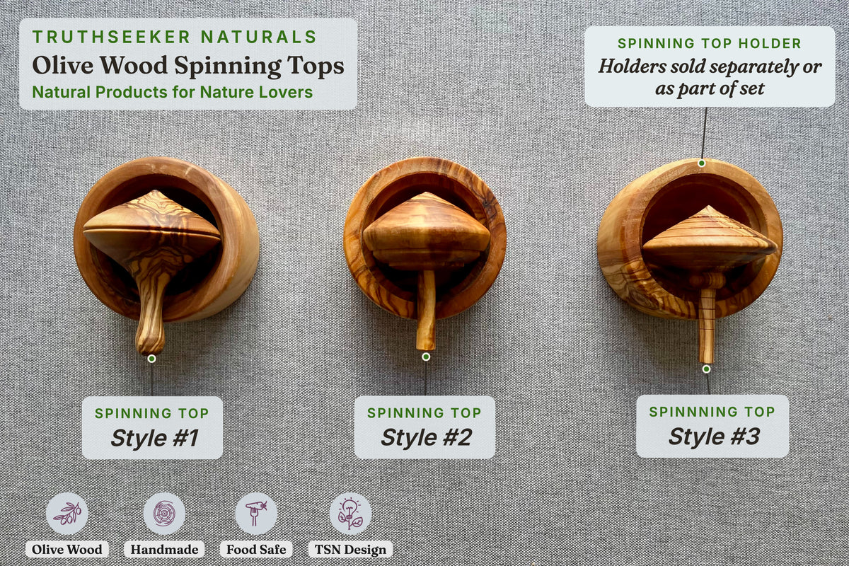 Olive Wood - Spinning Top