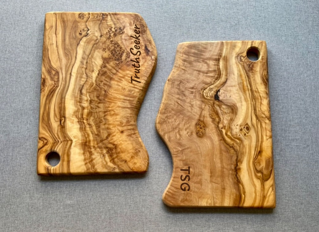 Olive Wood Cheese Board & Cutting Board – Handmade Charcuterie Board