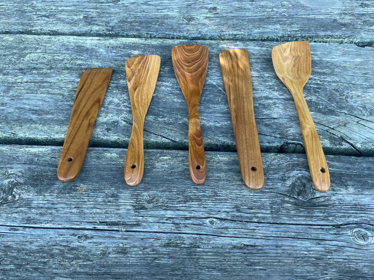 Spatulot Teak Wood Spatula Set (5-Piece) – Wooden Spatulas for Cooking
