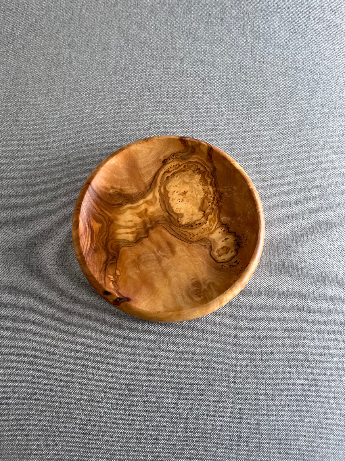 Olive Wood Multi-Use Platform For Bottles, Candles, And Spinning Tops