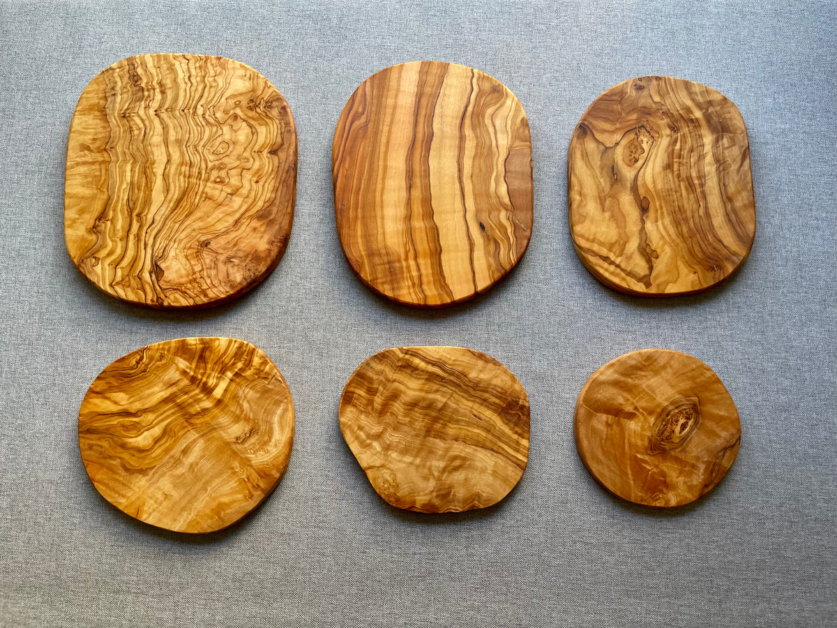Olive Wood - Trivet & Coaster Gradient Set (Set of 6)