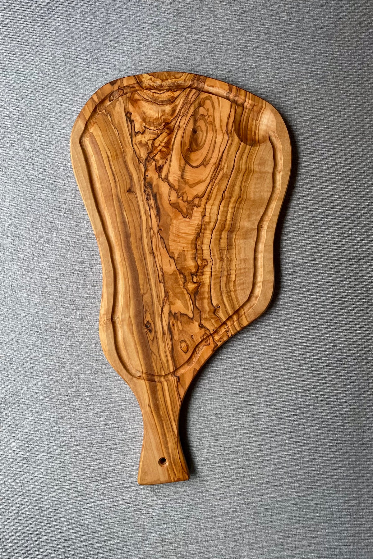 Olive Wood - Cutting Board with Handle (18 in, One-of-a-Kind)