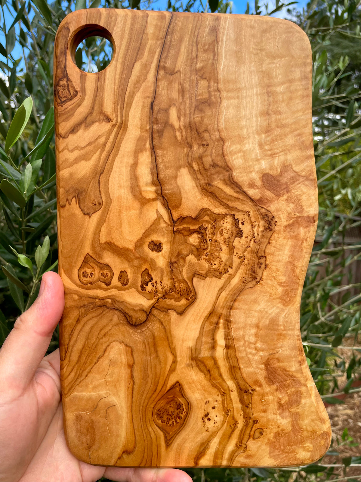 Olive Wood Cheese Board & Cutting Board – Handmade Charcuterie Board