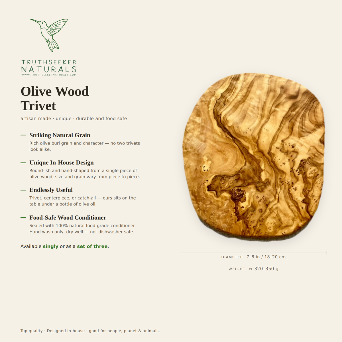 Olive Wood - Trivet