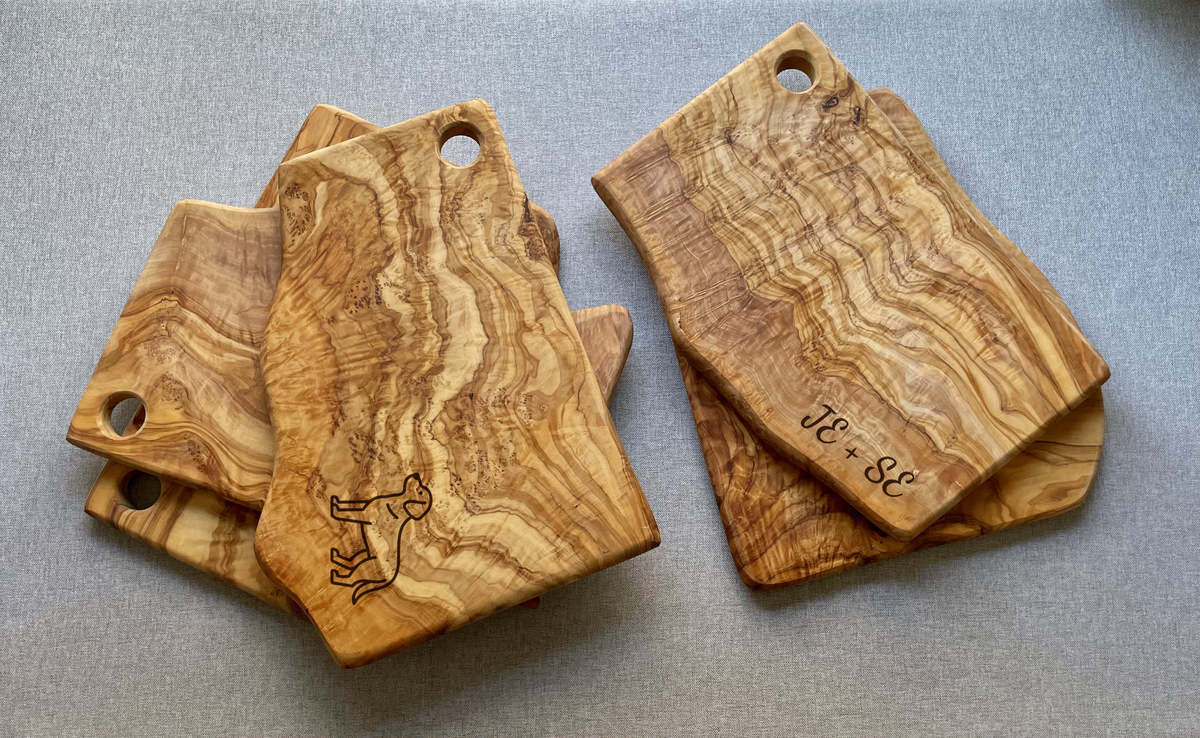 Olive Wood Cheese Board & Cutting Board – Handmade Charcuterie Board