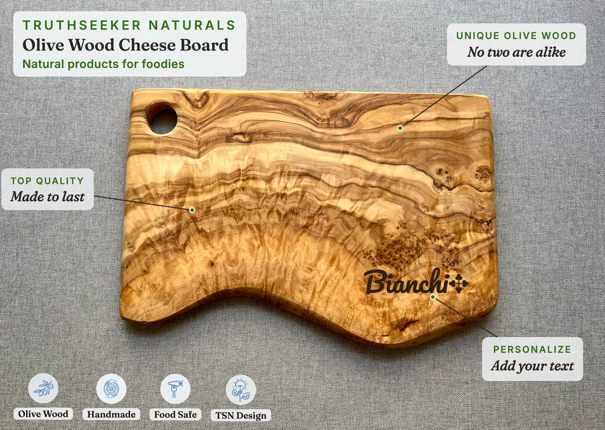Olive Wood Cheese Board & Cutting Board – Handmade Charcuterie Board