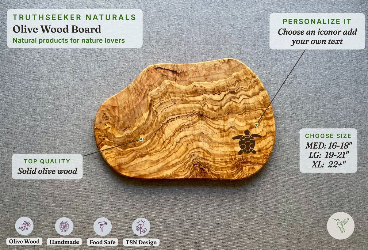 Olive Wood Serving Board – Natural Edge Charcuterie Board